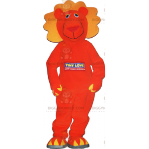 Orange Lion BIGGYMONKEY™ maskotkostyme - Løve maskoter - BIGGYMONKEY_016057 - BiggyMonkey.com