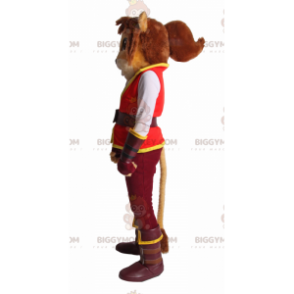Løvinde BIGGYMONKEY™ maskotkostume med eventyrer-outfit -