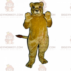 Big Eyes Beige Leeuwin BIGGYMONKEY™ Mascottekostuum -