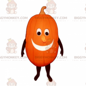 BIGGYMONKEY™-mascottekostuum met lange pompoen en glimlach - Plantaardige mascotte - BIGGYMONKEY_016069 - BiggyMonkey.com
