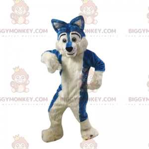 Kostým maskota Modrého a bílého vlka BIGGYMONKEY™ –