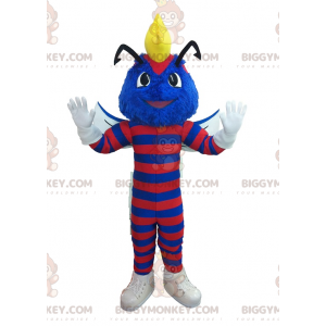 Red Striped Blue Wasp BIGGYMONKEY™ Mascot Costume -
