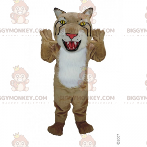 Traje de mascote Lynx BIGGYMONKEY™ com cabeça grande –