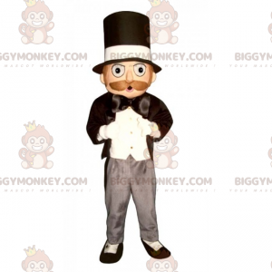 Magician BIGGYMONKEY™ Mascot Costume with Top Hat -