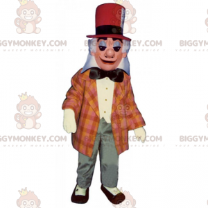 Costume de mascotte BIGGYMONKEY™ de magicien avec chapeau rouge