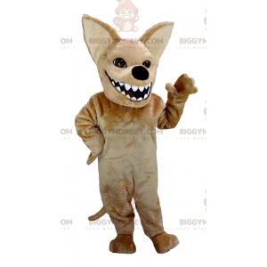 Brązowy kostium maskotki Chihuahua z dużymi ustami BIGGYMONKEY™