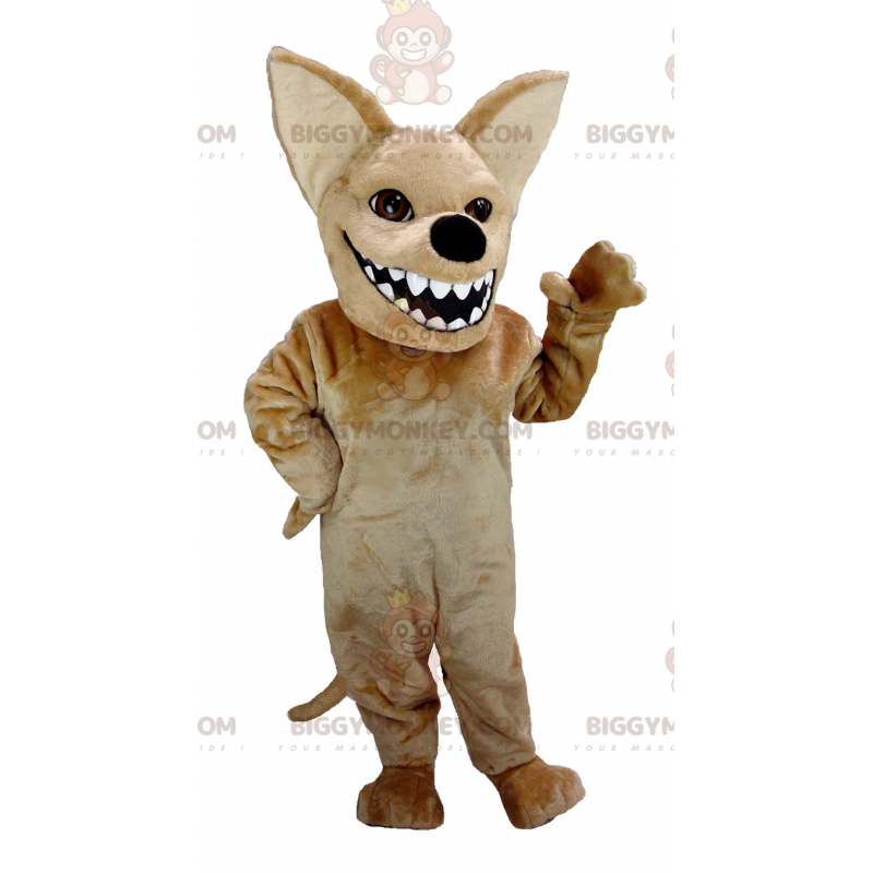 Grote mond bruine chihuahua BIGGYMONKEY™ mascottekostuum - Grote mond bruine chihuahua BIGGYMONKEY™ mascottekostuum -