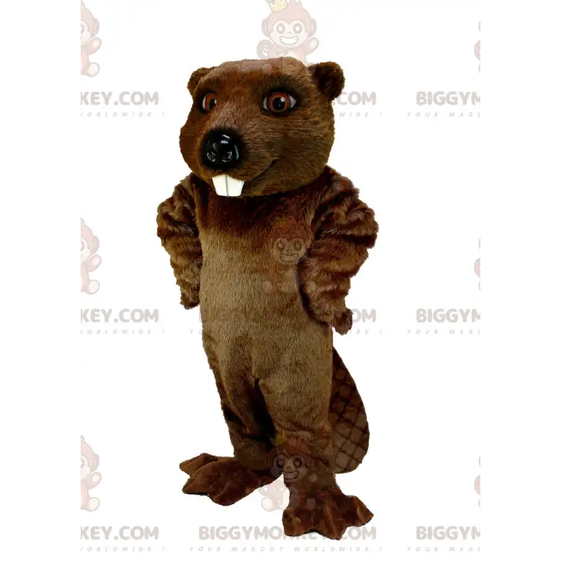 Mycket realistisk brun bäver BIGGYMONKEY™ maskotdräkt - Mycket realistisk brun bäver BIGGYMONKEY™ maskotdräkt -