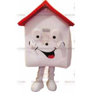 BIGGYMONKEY™ maskotkostume Rødt hus med rødt tag - Husmaskot - BIGGYMONKEY_016109 - BiggyMonkey.com