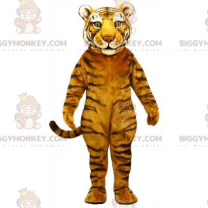 Majestic Green Eyed Tiger BIGGYMONKEY™ Mascot Costume -