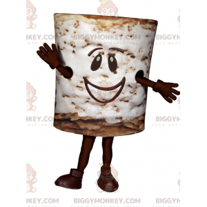 Marshmallow BIGGYMONKEY™ Costume da mascotte con faccina