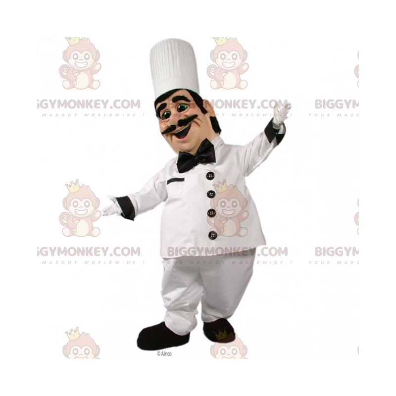 Traje de mascote da profissão BIGGYMONKEY™ - Chef com bigode – Traje de mascote da profissão BIGGYMONKEY™ - Chef com bigode –