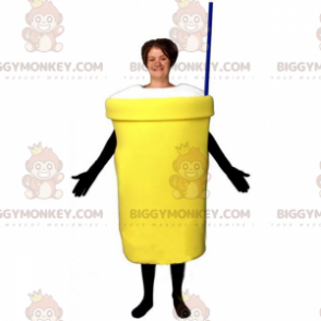 Milkshake BIGGYMONKEY™ Mascot Costume with Straw - Unclassified mascots - BIGGYMONKEY_016136 - BiggyMonkey.com