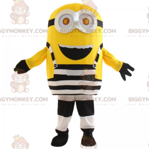 Minion BIGGYMONKEY™-mascottekostuum in gevangene-outfit -