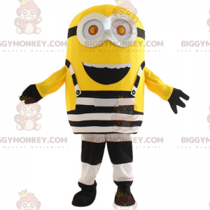 Traje de mascote Minion BIGGYMONKEY™ em traje de prisioneiro –
