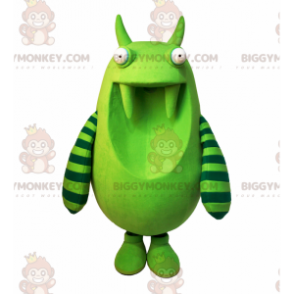 Grønt monster BIGGYMONKEY™ maskotkostyme med armstriper - Monster maskot - BIGGYMONKEY_016147 - BiggyMonkey.com