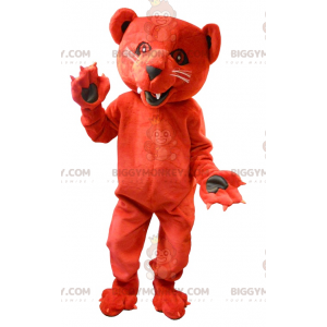 Riesiger roter Tiger BIGGYMONKEY™ Maskottchen-Kostüm -