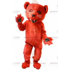 Riesiger roter Tiger BIGGYMONKEY™ Maskottchen-Kostüm -