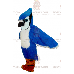 Blue Jay White and Black Blue Bird BIGGYMONKEY™ Mascot Costume