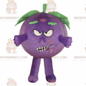 Kostým maskota Angry Face Blueberry BIGGYMONKEY™ - Ovocný maskot - BIGGYMONKEY_016164 - BiggyMonkey.com