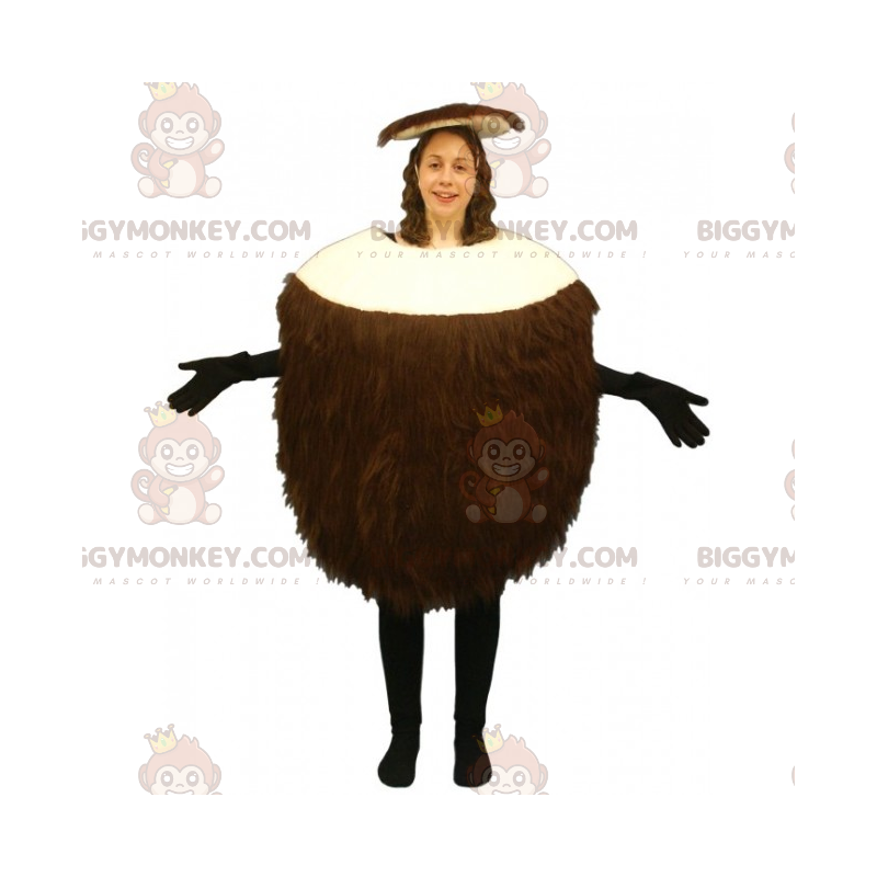 Costume da mascotte BIGGYMONKEY™ Coconut - Mascotte della frutta - BIGGYMONKEY_016167 - BiggyMonkey.com