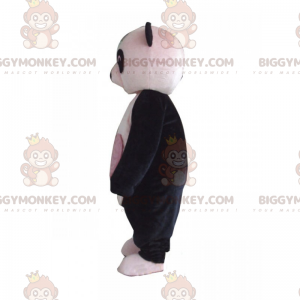 BIGGYMONKEY™ mascot costume of panda with a pink heart on the