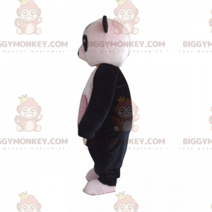BIGGYMONKEY™ μασκότ στολή panda με ροζ καρδιά στην κοιλιά -