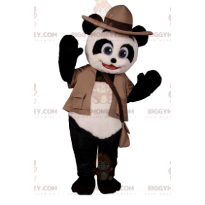 BIGGYMONKEY™ Pandamaskotdräkt i Explorer-outfit - BiggyMonkey