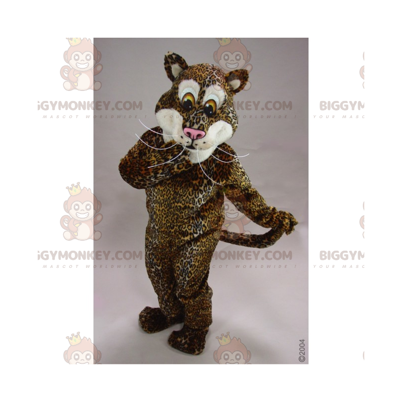 BIGGYMONKEY™ Panther-maskotkostume med lange knurhår - BIGGYMONKEY™ Panther-maskotkostume med lange knurhår -