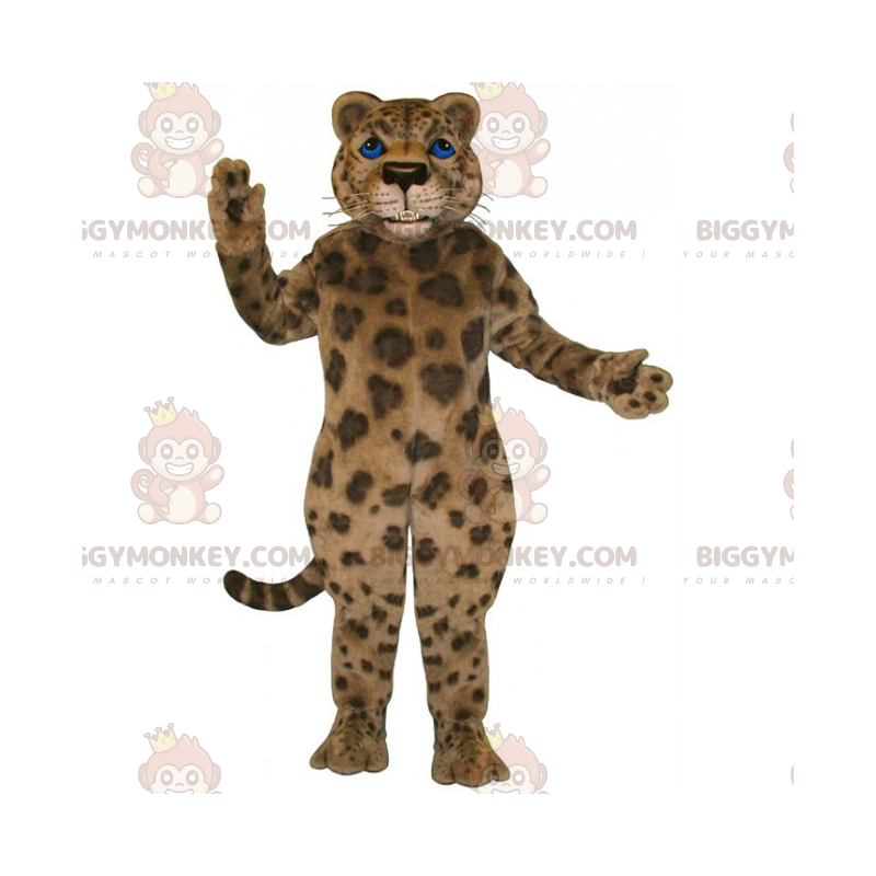 Costume de mascotte BIGGYMONKEY™ de panthère avec yeux bleus - Costume de mascotte BIGGYMONKEY™ de panthère avec yeux bleus -