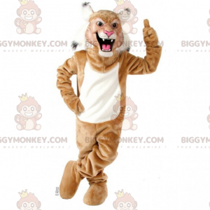 Tan & White Panther BIGGYMONKEY™ maskotkostume - Løvemasker - BIGGYMONKEY_016203 - BiggyMonkey.com