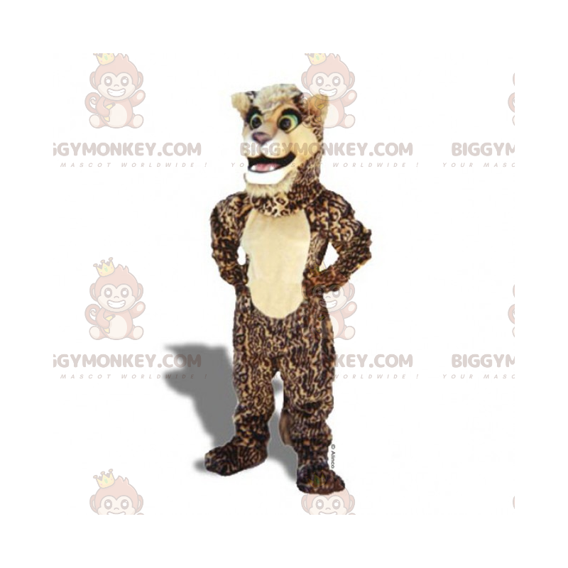 Disfraz de mascota BIGGYMONKEY™ Pantera marrón y marrón - Disfraz de mascota BIGGYMONKEY™ Pantera marrón y marrón -