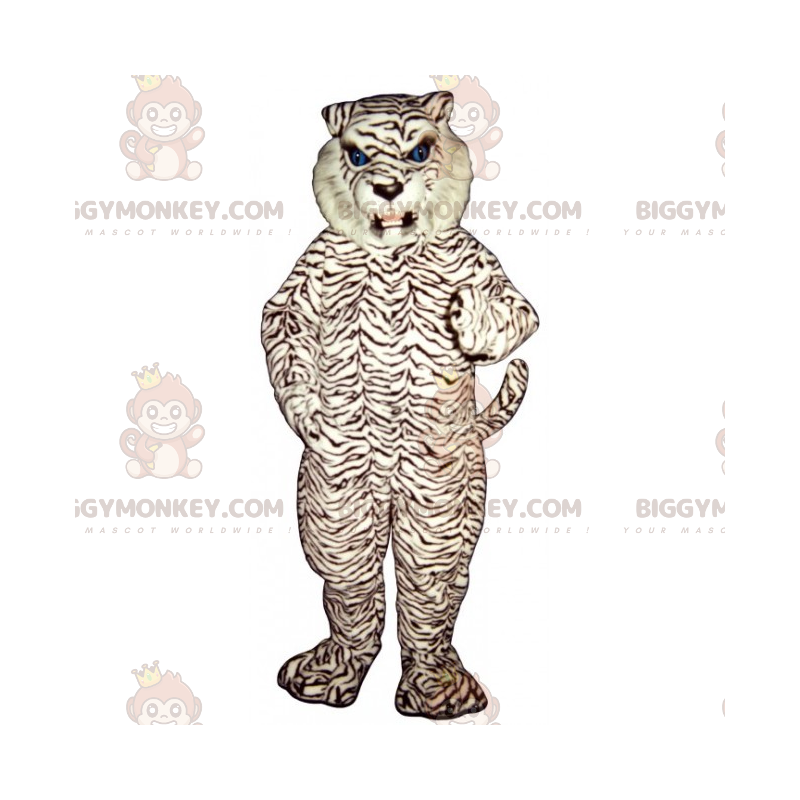BIGGYMONKEY™ Blue Eyed White Panther Mascot-kostume - BIGGYMONKEY™ Blue Eyed White Panther Mascot-kostume -