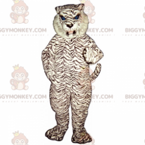 Στολή μασκότ BIGGYMONKEY™ Blue Eyed White White Panther - Μασκότ λιονταριών - BIGGYMONKEY_016205 - BiggyMonkey.com