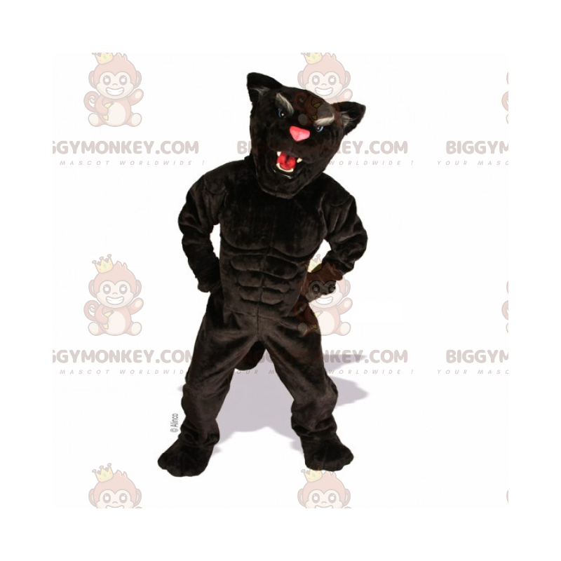 BIGGYMONKEY™ Pink Nosed Black Panther Maskotdräkt - Lion maskot - BIGGYMONKEY_016214 - BiggyMonkey.com