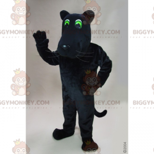 BIGGYMONKEY™ Green Eyed Black Panther Mascot Costume -