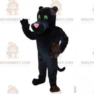 BIGGYMONKEY™ Mascot Costume Black Panther with Pink Nose -