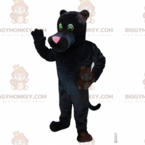 BIGGYMONKEY™ maskotkostyme svart panter med rosa nese - Løve maskoter - BIGGYMONKEY_016217 - BiggyMonkey.com