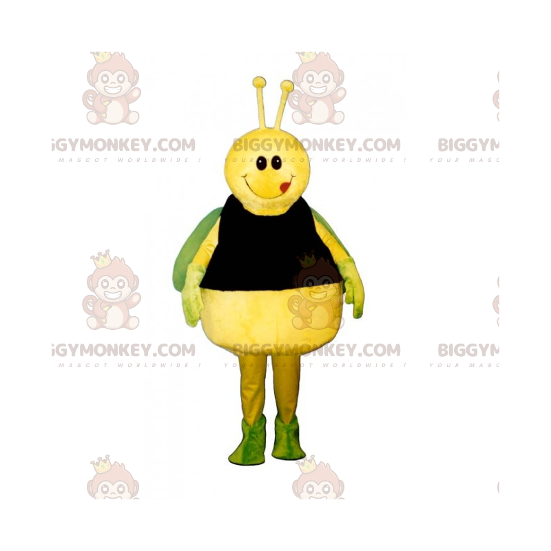 BIGGYMONKEY™ Mascot Costume of Yellow Butterfly and Green Wings BIGGYMONKEY™ Mascot Costume of Yellow Butterfly and Green Wings