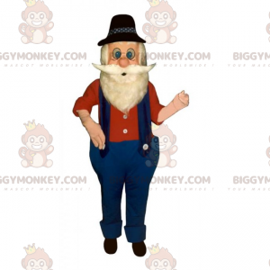 BIGGYMONKEY™ landmand i overalls maskotkostume - Biggymonkey.com