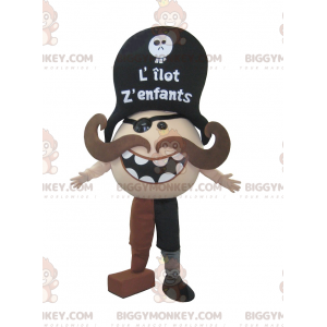 Fantasia de mascote de pirata bigodudo BIGGYMONKEY™ –