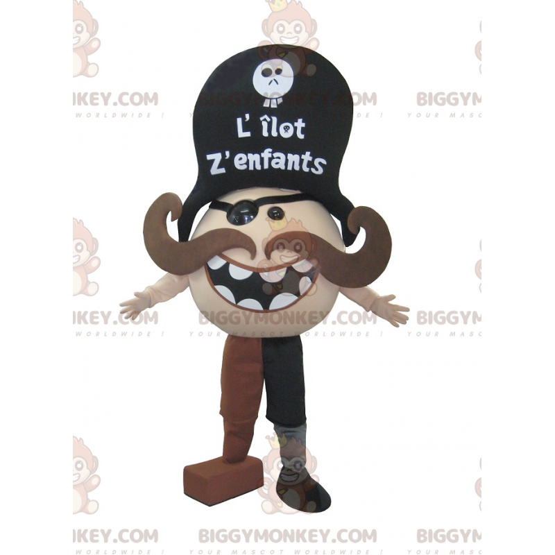 Costume de mascotte BIGGYMONKEY™ de pirate moustachu - Costume de mascotte BIGGYMONKEY™ de pirate moustachu -