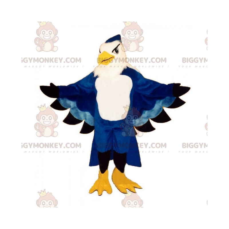 Majestueuze blauwe papegaai BIGGYMONKEY™ mascottekostuum - Majestueuze blauwe papegaai BIGGYMONKEY™ mascottekostuum -