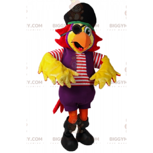 BIGGYMONKEY™ maskotkostume papegøje i piratdragt -