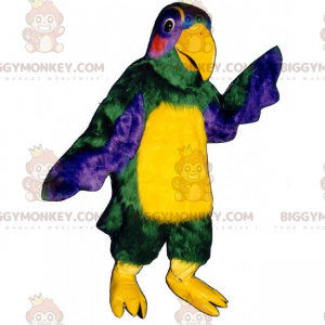 Mehrfarbiges Papagei BIGGYMONKEY™ Maskottchen-Kostüm -