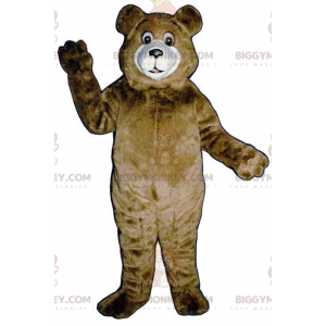 Großer brauner und weißer Bär BIGGYMONKEY™ Maskottchen-Kostüm -