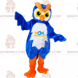 Character BIGGYMONKEY™ Mascot Costume - Cute Blue Owl -