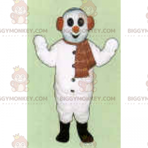 Kostým maskota postavy BIGGYMONKEY™ – Sněhulák s šátkem –