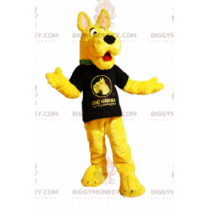 Kostium maskotki BIGGYMONKEY™ — żółty pies w koszulce - Maskotki dla psów - BIGGYMONKEY_016267 - BiggyMonkey.com