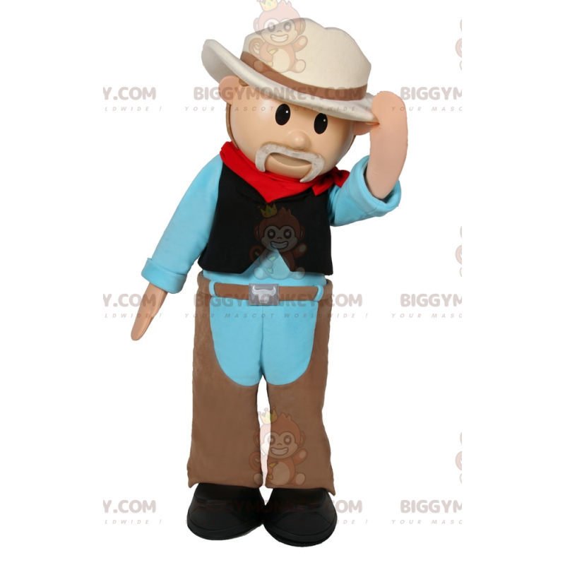 Στολή μασκότ χαρακτήρα BIGGYMONKEY™ - Cowboy - Ανθρώπινες Μασκότ - BIGGYMONKEY_016271 - BiggyMonkey.com